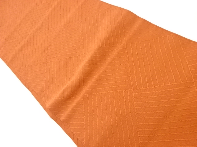 綴れ菱に斜め縞模様織出し名古屋帯